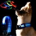 thumbnail image 1 of Juiluna LED Dog Collar,USB Rechargeable Light Up Dog Collars,Adjustable Glowing Mode Water Resistant Dog Light Nylon Webbing Collar for Small Medium Light Dog, 1 of 7