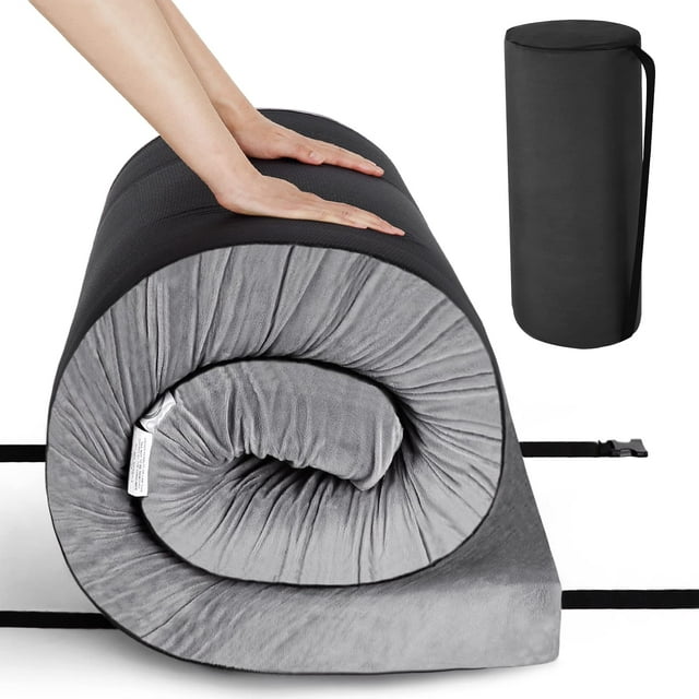 Juiluna Memory Foam Camping Mattress, Roll Up Foam Mattress with