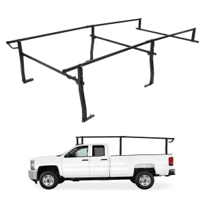 Juiluna Steel Truck Ladder Rack,Universal Truck Rack for Full-Size Pickups,1000 lbs Capacity with Non-Drilling,45" - 66" Adjustable Width,for Kayak, Surfboard, Lumber, Ladder