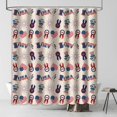 thumbnail image 1 of Juirnost July of 4th Patriotic Shower Curtain Presidents Days Shower Curtain Heart Bathroom Decor Independence Day Waterproof Shower Curtain Set with Hooks 72x72 Inches, 1 of 6