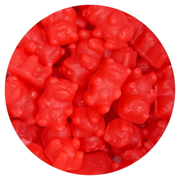 Juju Cinnamon Bears, 2 Pound Bulk Bag, Firm & Chewy Candy, Cinnamon Candy, Red Candy, The Hampton Candy Company