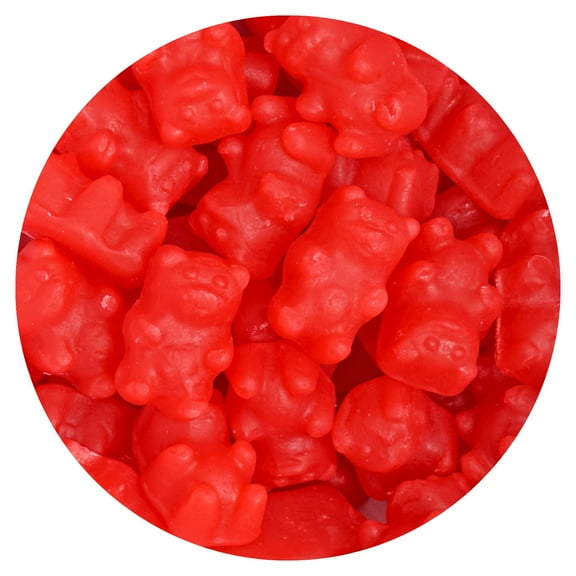 Juju Cinnamon Bears, 5 Pound Bulk Bag, Firm & Chewy Candy, Cinnamon Candy, Red Candy, The Hampton Candy Company