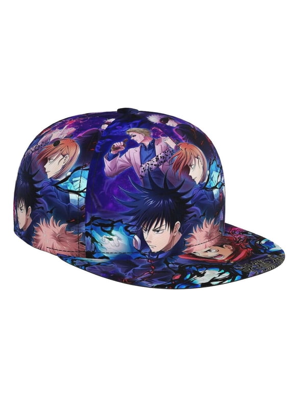 Juju-tsu Gojo K-aisen Flat Brim Bill Baseball Cap Adjustable Hats Caps for Men Women