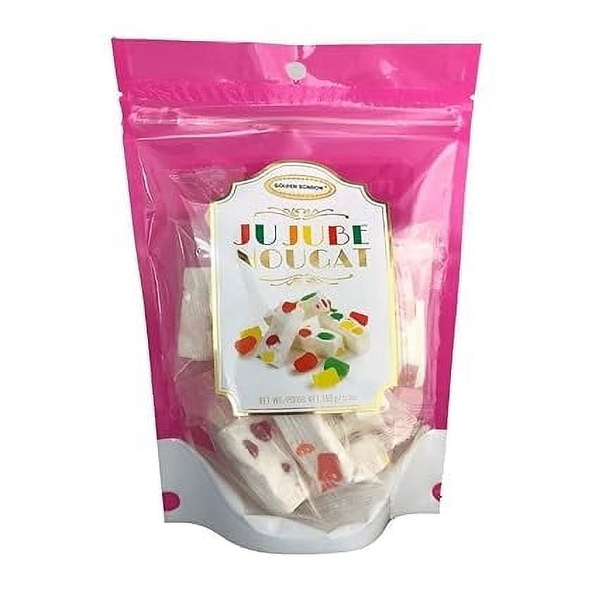 Chewy Italian Nougat with Fruity Jujube Pieces, 6 oz Candy Pouch