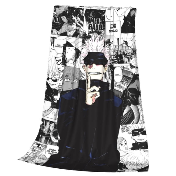 Jujutsu Anime Kaise Blanket Soft Cozy Fleece Throw Blanket Lightweight Warm Fuzzy Flannel Blankets and Throws for Couch Sofa Bed 40"x30"