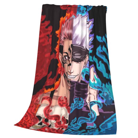 Jujutsu Anime Kaise Blanket Soft Cozy Fleece Throw Blanket Lightweight Warm Fuzzy Flannel Blankets and Throws for Couch Sofa Bed 40"x30"