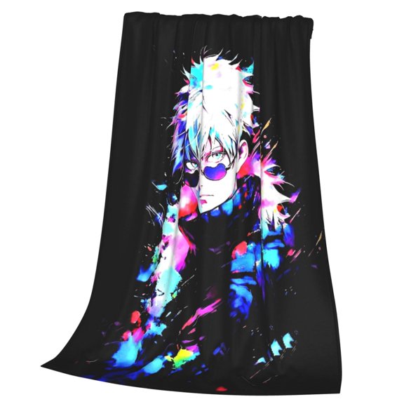 Jujutsu Anime Kaise Blanket Soft Cozy Fleece Throw Blanket Lightweight Warm Fuzzy Flannel Blankets and Throws for Couch Sofa Bed 40"x30"