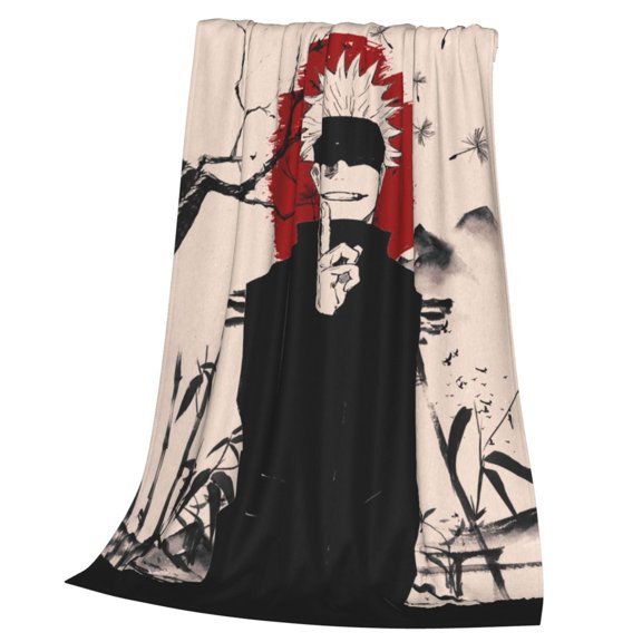 Jujutsu Anime Kaise Blanket Soft Cozy Fleece Throw Blanket Lightweight Warm Fuzzy Flannel Blankets and Throws for Couch Sofa Bed 40"x30"