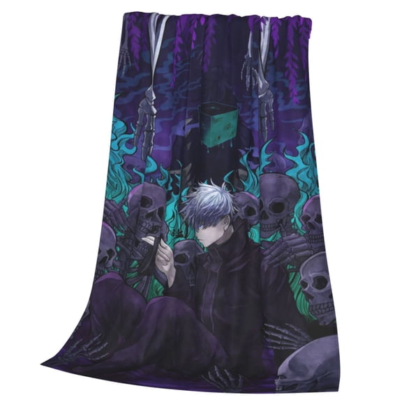 Jujutsu Anime Kaise Blanket Soft Cozy Fleece Throw Blanket Lightweight Warm Fuzzy Flannel Blankets and Throws for Couch Sofa Bed 40"x30"