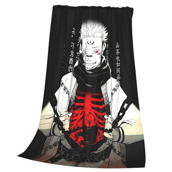 Jujutsu Anime Kaise Blanket Soft Cozy Fleece Throw Blanket Lightweight Warm Fuzzy Flannel Blankets and Throws for Couch Sofa Bed 40"x30"