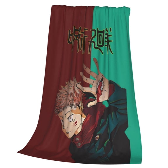 Jujutsu Anime Kaise Blanket Soft Cozy Fleece Throw Blanket Lightweight Warm Fuzzy Flannel Blankets and Throws for Couch Sofa Bed 40"x30"