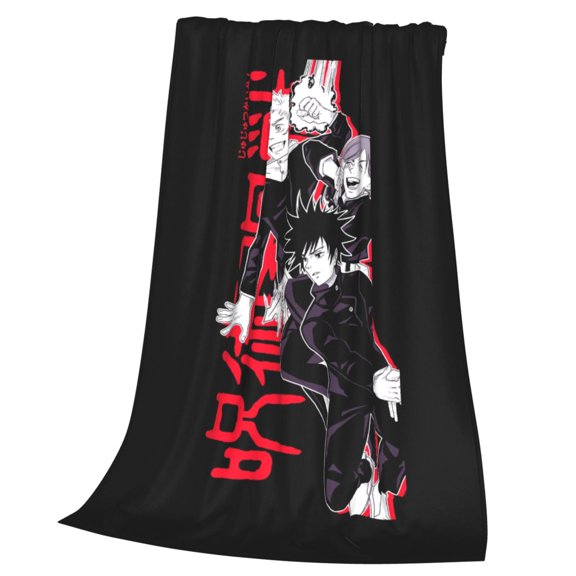 Jujutsu Anime Kaise Blanket Soft Cozy Fleece Throw Blanket Lightweight Warm Fuzzy Flannel Blankets and Throws for Couch Sofa Bed 40"x30"