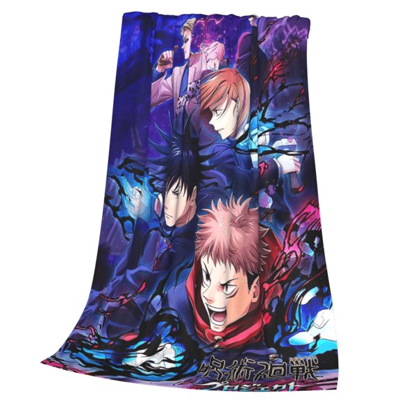 Jujutsu Anime Kaise Blanket Soft Cozy Fleece Throw Blanket Lightweight Warm Fuzzy Flannel Blankets and Throws for Couch Sofa Bed 40"x30"