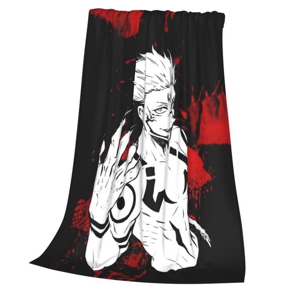 Jujutsu Anime Kaise Blanket Soft Cozy Fleece Throw Blanket Lightweight Warm Fuzzy Flannel Blankets and Throws for Couch Sofa Bed 40"x30"