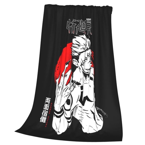 Jujutsu Anime Kaise Blanket Soft Cozy Fleece Throw Blanket Lightweight Warm Fuzzy Flannel Blankets and Throws for Couch Sofa Bed 40"x30"