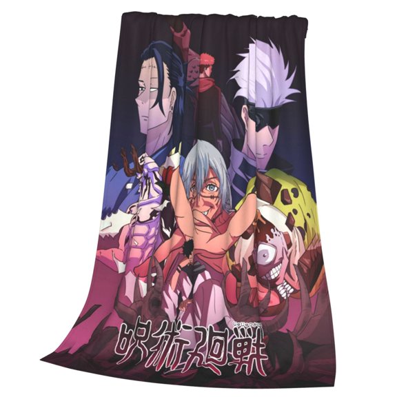 Jujutsu Anime Kaise Blanket Soft Cozy Fleece Throw Blanket Lightweight Warm Fuzzy Flannel Blankets and Throws for Couch Sofa Bed 40"x30"