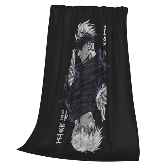 Jujutsu Anime Kaise Blanket Soft Cozy Fleece Throw Blanket Lightweight Warm Fuzzy Flannel Blankets and Throws for Couch Sofa Bed 50"x40"