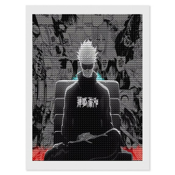 Jujutsu Anime Kaise Diamond Art Kits for Adults DIY 5D Round Full Drill Diamond Art,Very Suitable for Wall Decoration 12"x16"