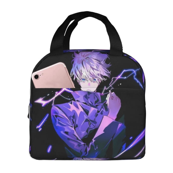 Jujutsu Anime Kaise Insulated Lunch Bag Adults Lunch Box Tote Bag Keeps Food Hot/Cold For Hours