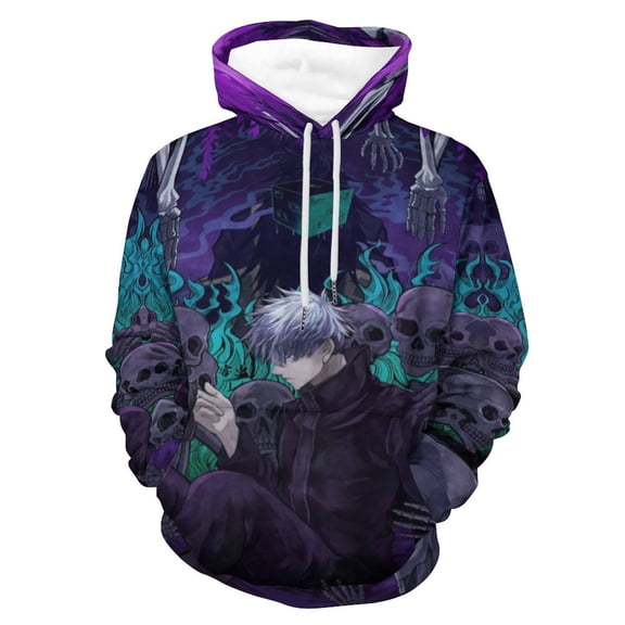 Jujutsu Anime Kaisen Hoodie Costume Cosplay Sweatshirt Sweater 3D Novelty Hooded Pullover for Men Women
