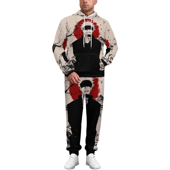 Jujutsu Anime Kaisen Hoodies and Sweatpants Unisex Cosplay Hooded Sweatshirts Tracksuits Suit For Men Women