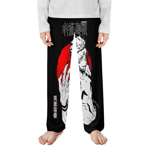Jujutsu Anime Kaisen Pajama Pants Cartoon Casual Lounge PJ Bottoms with Pockets