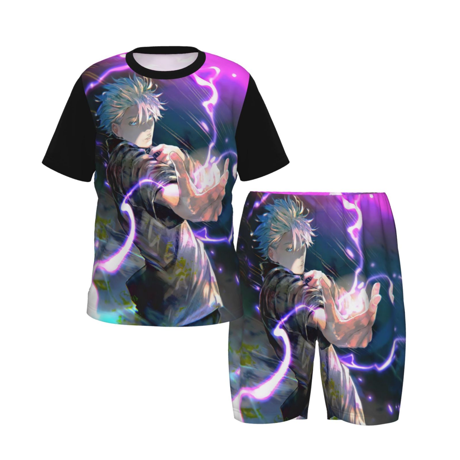 Jujutsu Anime Kaisen Pajamas Set Summer Cartoon Printed Short Set ...