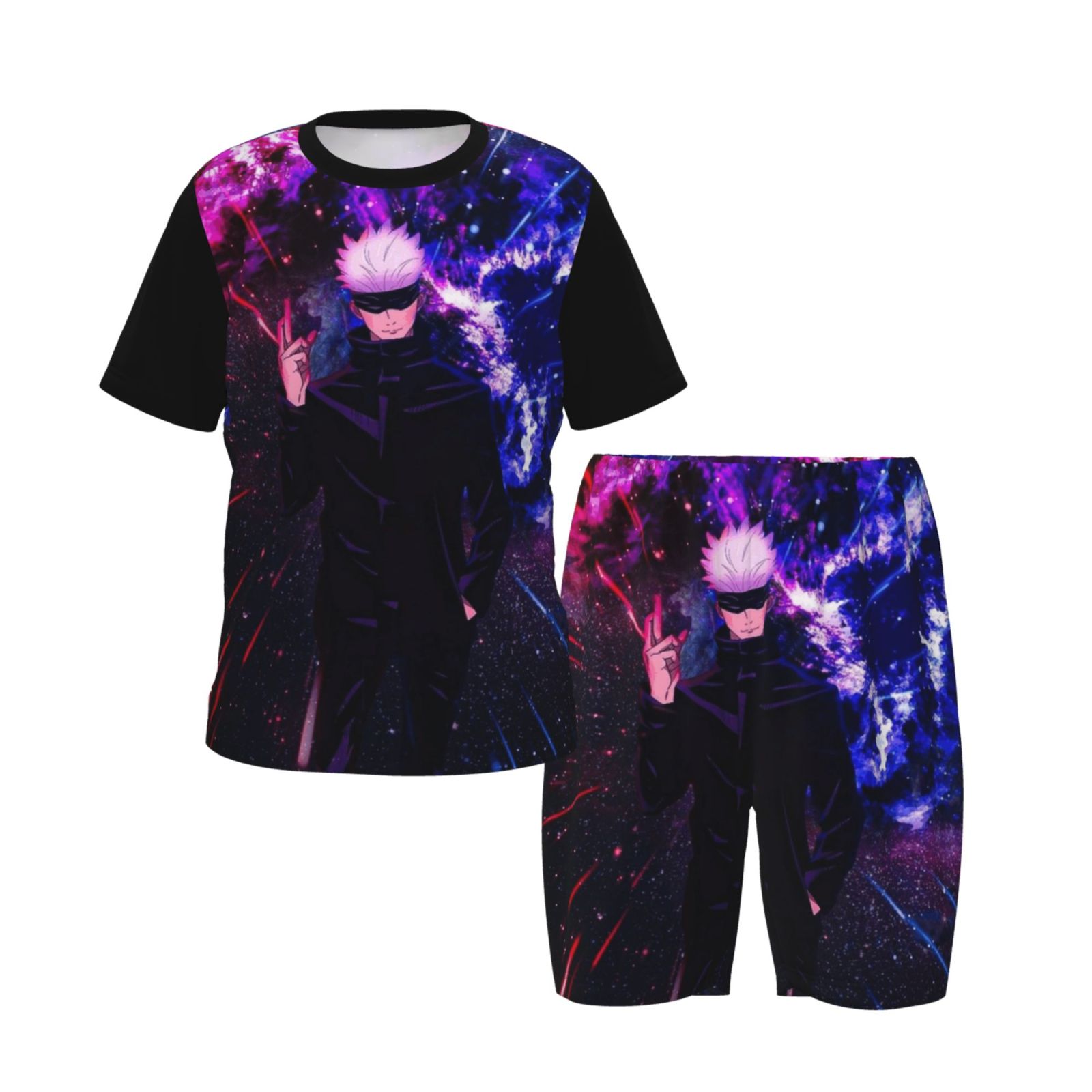Jujutsu Anime Kaisen Pajamas Set Summer Cartoon Printed Short Set ...
