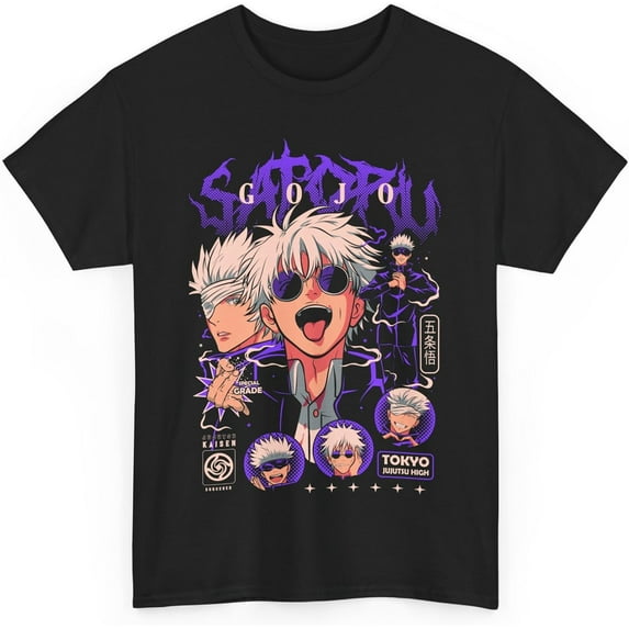 Jujutsu Gojo Anime T-Shirt Unisex Kaisen Satoru Anime Manga Japanese Cotton M-88