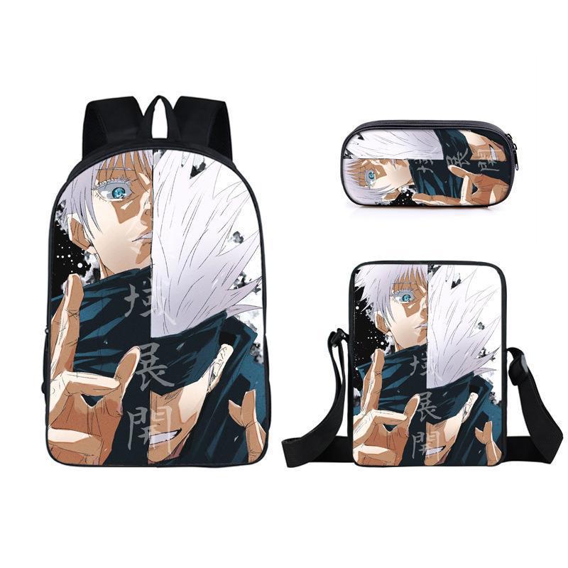 Jujutsu Kaisen 3pcs Backpack with Lunch Bag Satoru Gojo Backpack Set ...