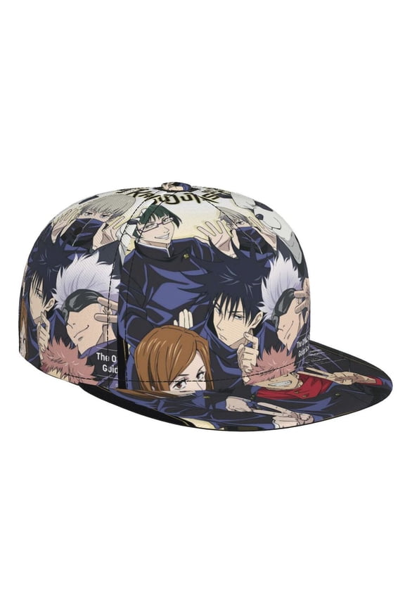 Jujutsu Kaisen Anime Adjustable Brim Bill Baseball Cap Adjustable Snapback Hat Hip Hop Cap Dad Hat Men Women