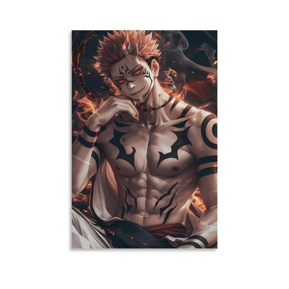 Jujutsu-Kaisen Anime Satoru Gojo And Sukuna (27) Canvas Art Poster and Wall Art Picture Print Modern Family bedroom Decor Posters 16x24inch(40x60cm)