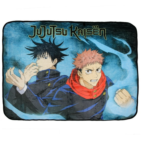 Jujutsu Kaisen Anime Yuji Itadori And Megumi Fushiguro Soft Plush Throw Blanket 45" X 60"
