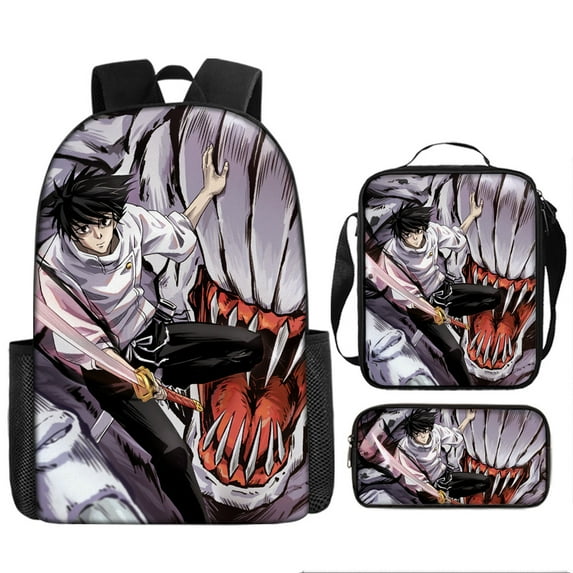 Jujutsu Kaisen Backpack Primary School Student Anime Backpack Large Capacity Three-piece Set