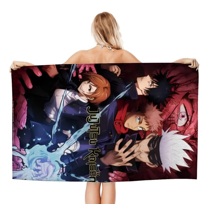 Jujutsu Kaisen Beach Quick Drying Towel，"QuickDry, SandFree
