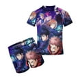 thumbnail image 1 of Jujutsu Kaisen Boys Rash Guard Set 2 Piece Swimsuits Short Sleeve Bathing Suits with Trunks, 1 of 7