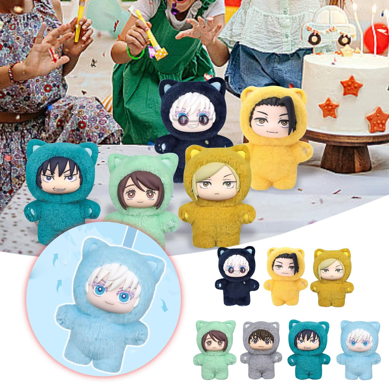 Jujutsu Kaisen Cat Ear Plush Series Blind Box, 5.51