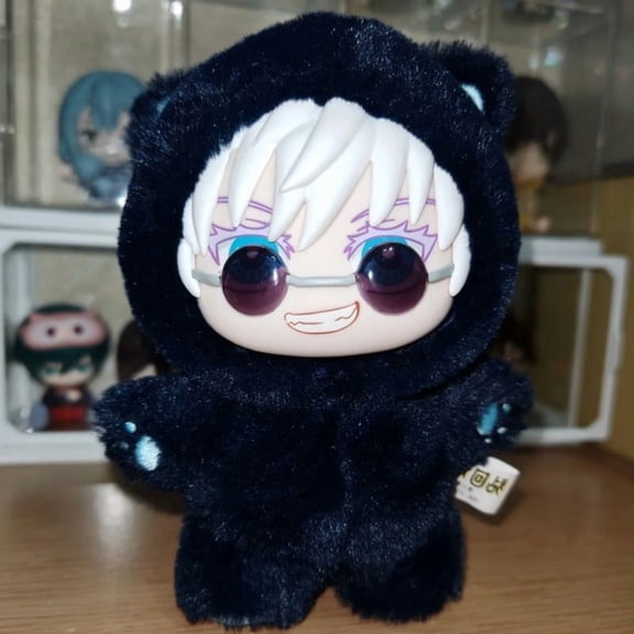 Jujutsu Kaisen Cat Ear Plush Series Keychains Jujutsu Kaisen Season 2 Cat Park Party Gojo Satoru Blind Box Plush Doll Bag Pendant Model Collection Cartoon Decorative Photo Props Stuffed Plush Toy