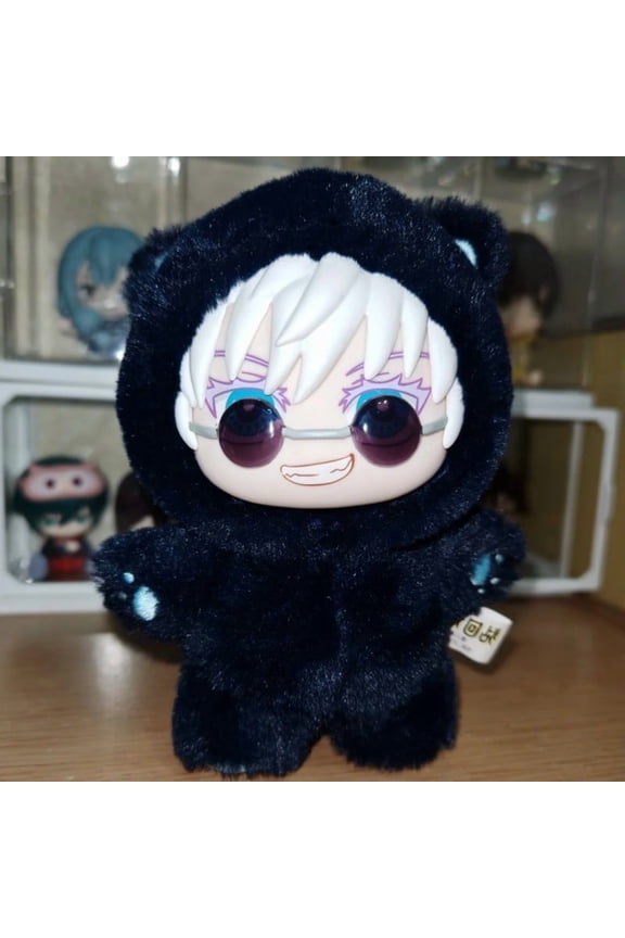 Jujutsu Kaisen Cat Ear Plush Series Keychains Jujutsu Kaisen Season 2 Cat Park Party Gojo Satoru Blind Box Plush Doll Bag Pendant Model Collection Cartoon Decorative Photo Props Stuffed Plush Toy