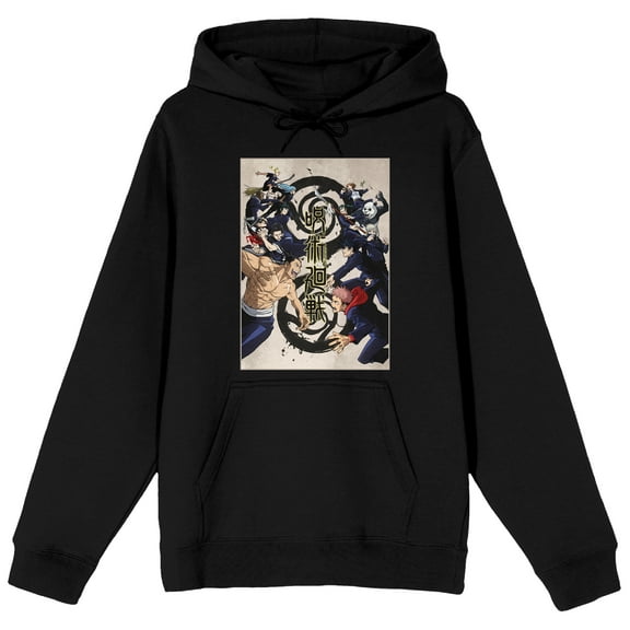 Jujutsu Kaisen Character Poster Art Men's Black Sweatshirt-Medium