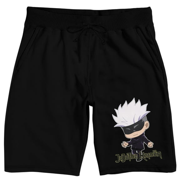 Jujutsu Kaisen Chibi Gojo Men's Black Sleep Pajama Shorts-Medium