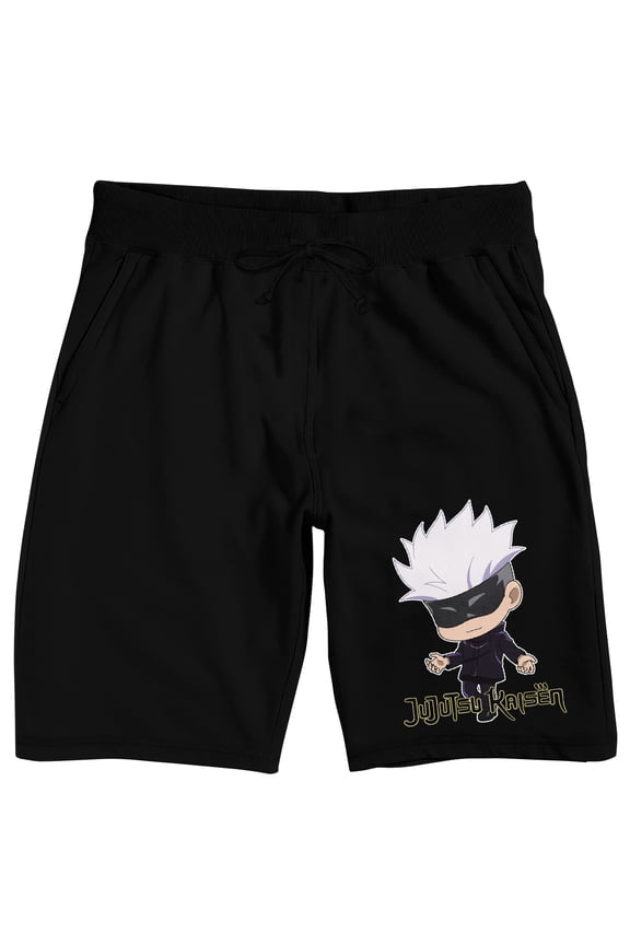 Jujutsu Kaisen Chibi Gojo Men's Black Sleep Pajama Shorts-Medium