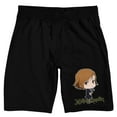 thumbnail image 1 of Jujutsu Kaisen Chibi Kugisaki Men's Black Sleep Pajama Shorts-Medium, 1 of 7