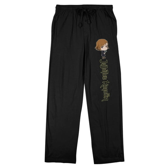 Jujutsu Kaisen Chibi Nobara Adult Black Sleep Pajama Pants
-Large