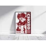 Jujutsu Kaisen Choso Poster Print,Buy 1 Get 1 Free, Jjk Gojo Manga Artwork, Minimalist Japanese Gift For Fan,, Poster Only