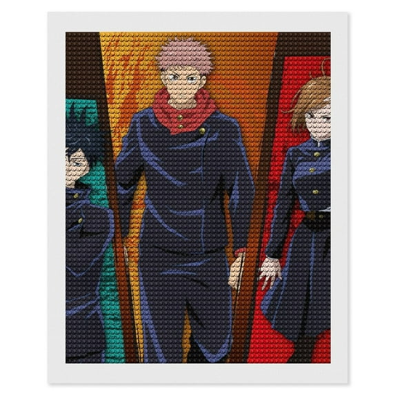 Jujutsu Kaisen Diamond Art Kits, 5D Diamond Art for Home Wall Art Decor, Anime Painting by Number Kits Full Drills Diamond Dots for Adults