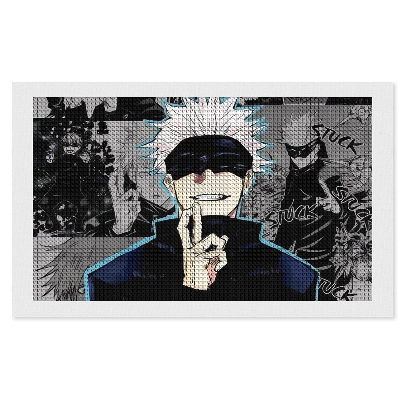 Jujutsu Kaisen Diamond Painting Horizontal (Square Diamond) (Canvas), A Craft For Beginners, Suitable As A Gift Or Home Wall Decoration 12"x20"
