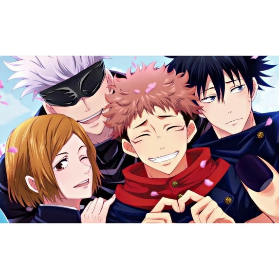 Jujutsu Kaisen Diamond Painting Set (for Adults) 5D DIY Anime Diamond Art Set (for Beginners) Round Full Diamond Diamond Painting Gem Art Crafts (Home Wall Decoration Gift)