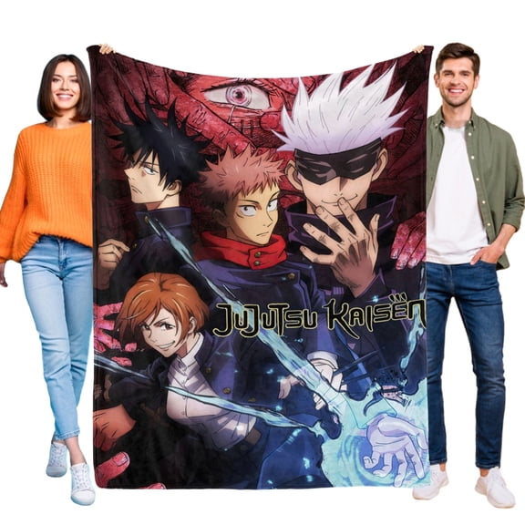 Jujutsu Kaisen Flannel Blanket Soft Bed Sofa Throw Cozy Lightweight Birthday Gift Cool for Boys