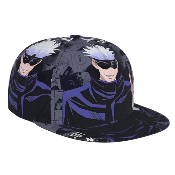 Jujutsu Kaisen Funny Gojo Satoru Brim Bill Baseball Cap Adjustable Snapback Hat Hip Hop Dad Caps Men Women